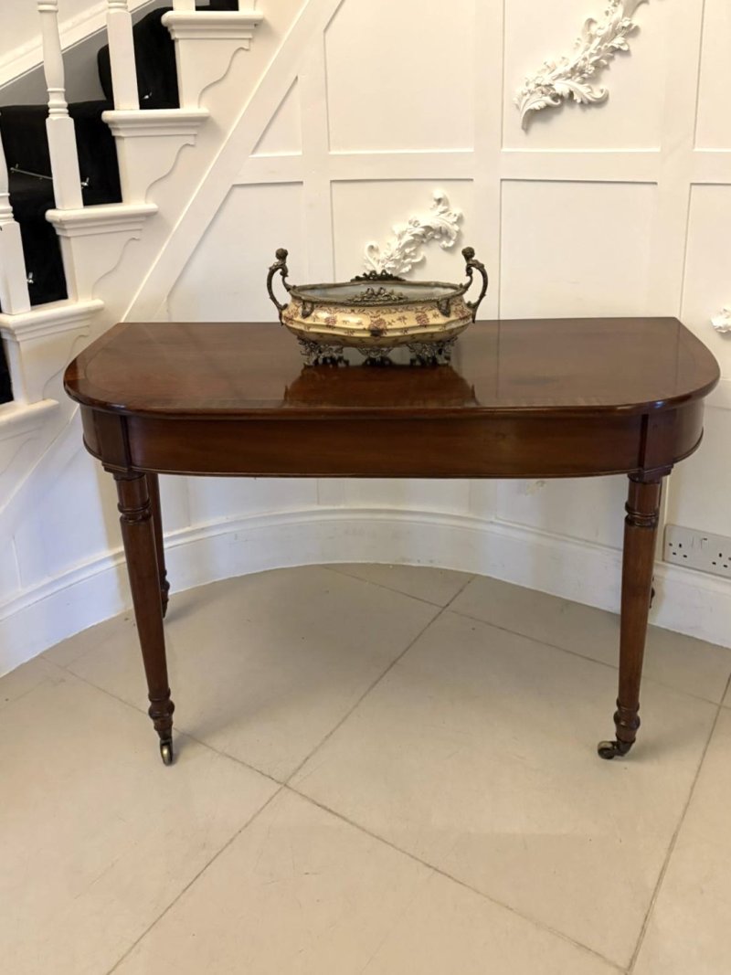 Antique George III Figured Mahogany Console Table - Image 3